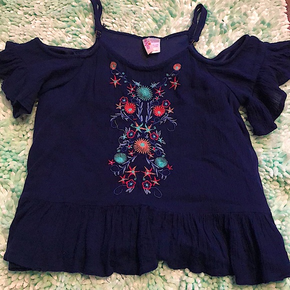 Dark blue casual shirt, in pretty good condition. - Picture 1 of 3